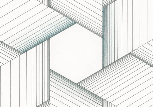 Hexagon with pale green gradient