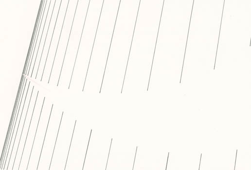 Red line breaking through parallel black curved lines