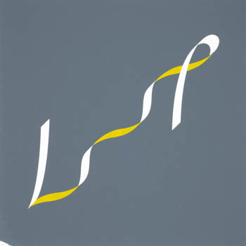 Butterzopf pastry abstract representation with yellow lines, screen print art